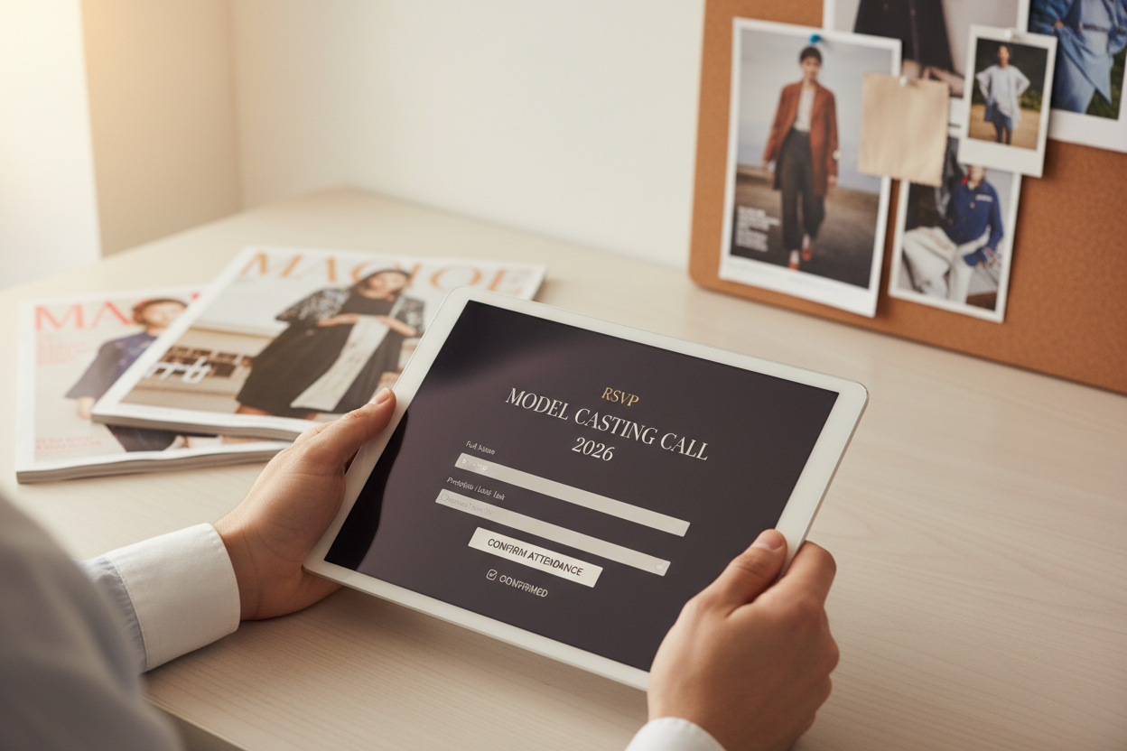 An image depicting rsvping to a model casting call